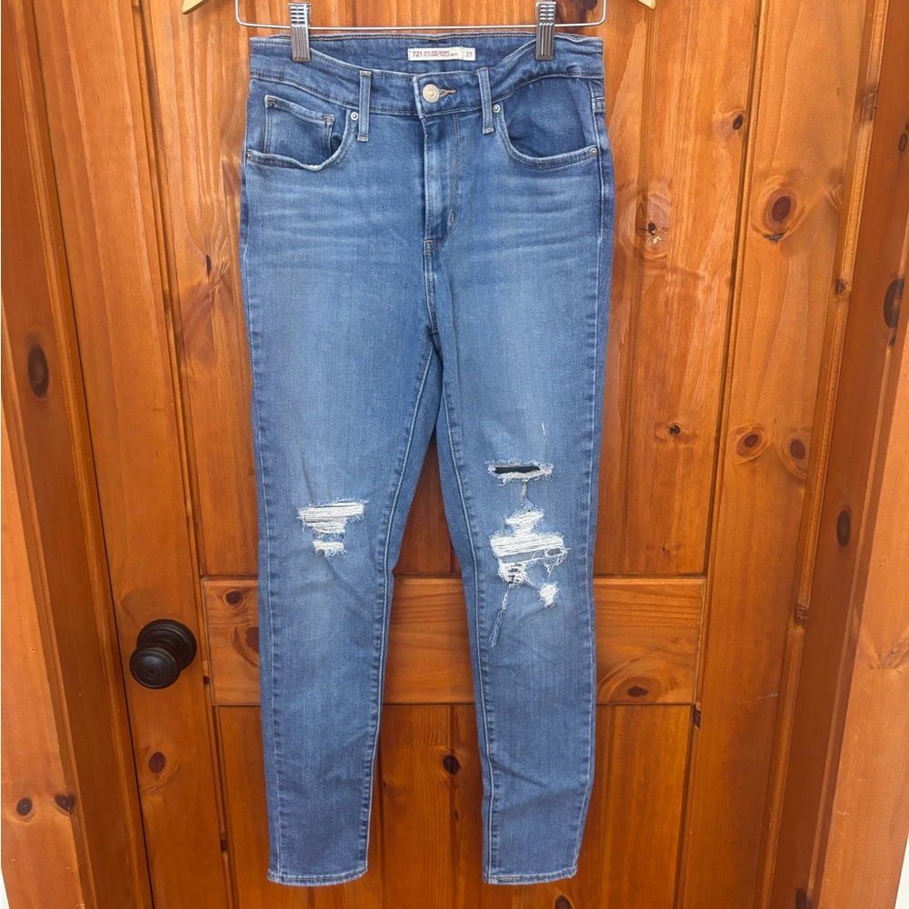 Levi 721 High Rise Skinny Jeans Size 27